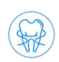 Imagem dente envolvido em fita dental