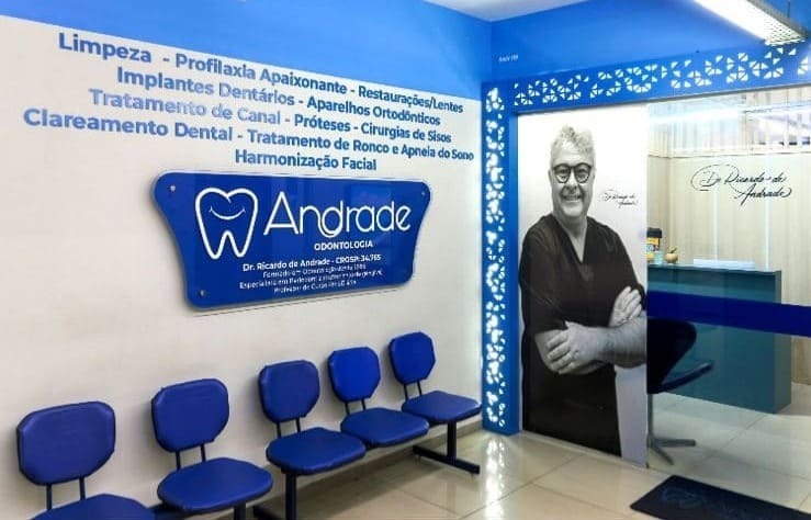 Home área recepção consultório para limpeza dentária